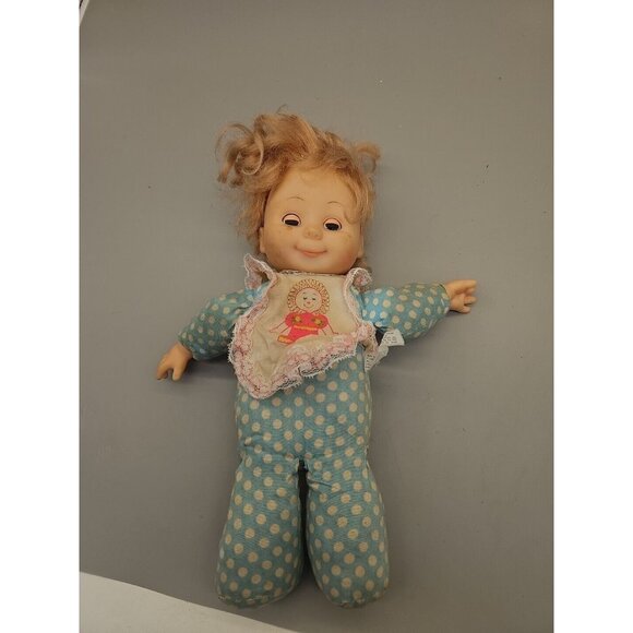 Vintage  Mattel  Polka Dot Outfit Doll - Fabric Body Eyes Open Close - Picture 1 of 12